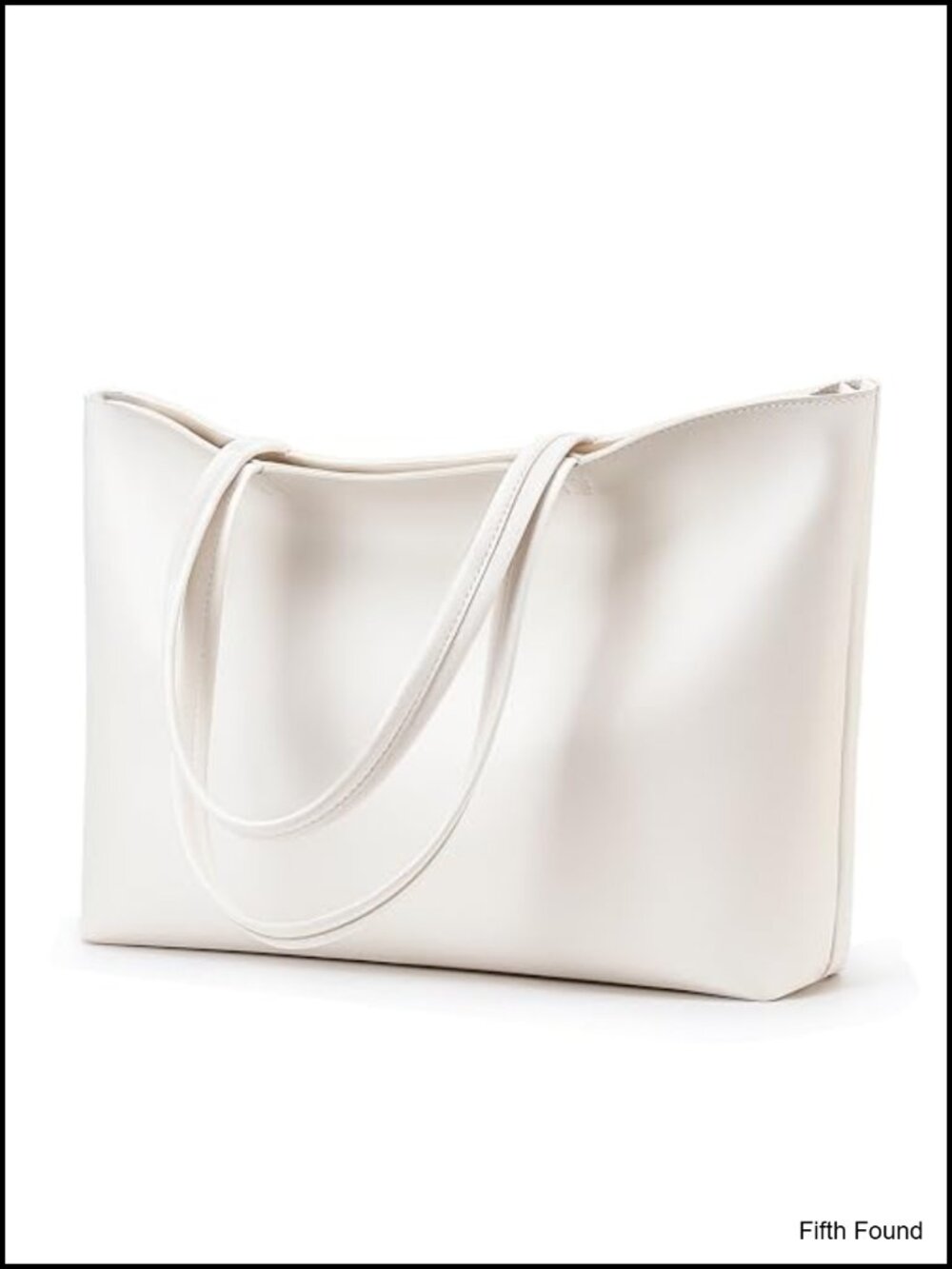 Vegan Leather Tote Bag Zipper Shoulder Bag Satchel for Women